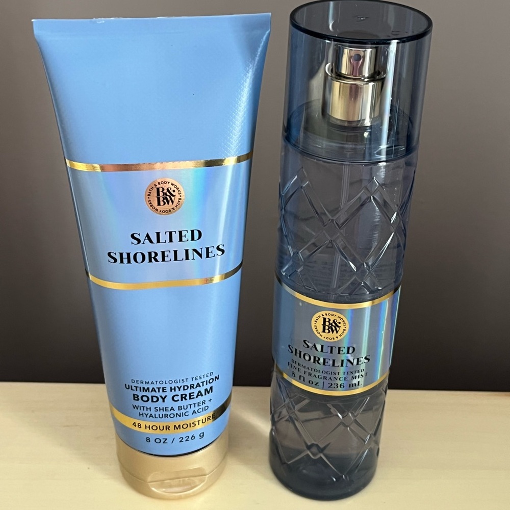 Bath & Body Works Salted Shorelines Body Cream & Fine Fragrance Mist